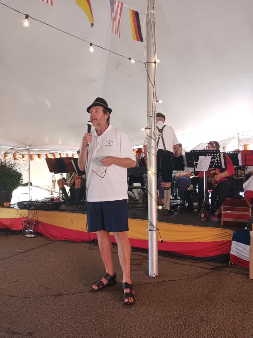 Inner Tuba performing with brass band or ensemble